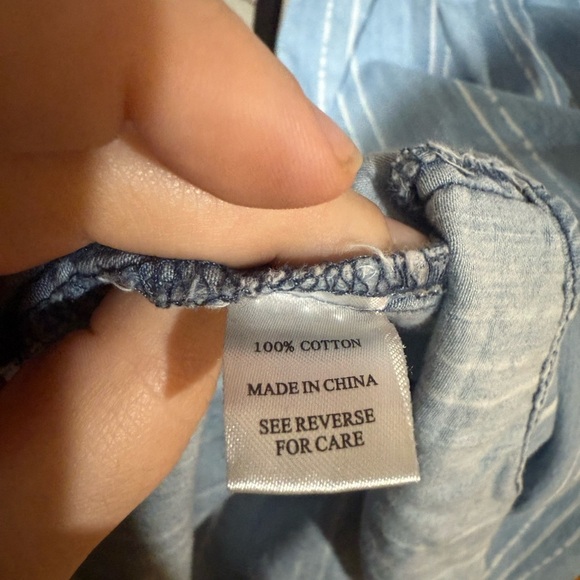 giving kale Blue Striped Women's Dress 100% cotton - Picture 5 of 6